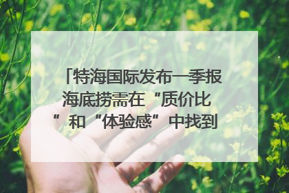 特海国际发布一季报 海底捞需在“质价比”和“体验感”中找到平衡｜新经济观察